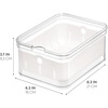 image:imageiDesign Small Fridge Berry Bin with Removable Colander Basket and Lid  Set of 4  ClearWhiteClearWhite