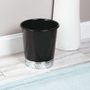 image:imageiDesign Small Round Bathroom Trash Can BlackChrome  Ideal for Bathroom