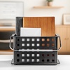 image:imageiDesign Small Shower Caddy Clear Frost  With Handle Portable For Dorm or BathroomBlack