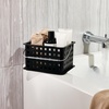 image:imageiDesign Small Shower Caddy Clear Frost  With Handle Portable For Dorm or BathroomBlack