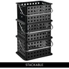 image:imageiDesign Small Shower Caddy Clear Frost  With Handle Portable For Dorm or BathroomBlack
