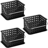 image:imageiDesign Small Shower Caddy Clear Frost  With Handle Portable For Dorm or BathroomBlack