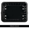 image:imageiDesign Small Shower Caddy Clear Frost  With Handle Portable For Dorm or BathroomBlack