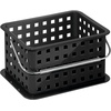 image:imageiDesign Small Shower Caddy Clear Frost  With Handle Portable For Dorm or BathroomBlack