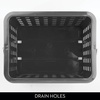 image:imageiDesign Small Shower Caddy Clear Frost  With Handle Portable For Dorm or BathroomCharcoal