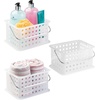 image:imageiDesign Small Shower Caddy Clear Frost  With Handle Portable For Dorm or BathroomClear Frost