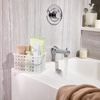 image:imageiDesign Small Shower Caddy Clear Frost  With Handle Portable For Dorm or BathroomClear Frost