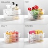 image:imageiDesign Small Shower Caddy Clear Frost  With Handle Portable For Dorm or BathroomClear Frost