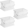 image:imageiDesign Small Shower Caddy Clear Frost  With Handle Portable For Dorm or BathroomClear Frost