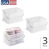 image:imageiDesign Small Shower Caddy Clear Frost  With Handle Portable For Dorm or BathroomClear Frost