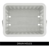 image:imageiDesign Small Shower Caddy Clear Frost  With Handle Portable For Dorm or BathroomLight Gray