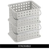 image:imageiDesign Small Shower Caddy Clear Frost  With Handle Portable For Dorm or BathroomLight Gray