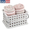 image:imageiDesign Small Shower Caddy Clear Frost  With Handle Portable For Dorm or BathroomLight Gray