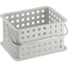 image:imageiDesign Small Shower Caddy Clear Frost  With Handle Portable For Dorm or BathroomLight Gray