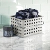 image:imageiDesign Small Shower Caddy Clear Frost  With Handle Portable For Dorm or BathroomLight Gray