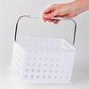 image:imageiDesign Small Shower Caddy Clear Frost  With Handle Portable For Dorm or BathroomWhite