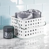image:imageiDesign Small Shower Caddy Clear Frost  With Handle Portable For Dorm or BathroomWhite