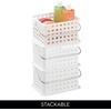 image:imageiDesign Small Shower Caddy Clear Frost  With Handle Portable For Dorm or BathroomWhite