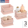 image:imageiDesign Small Shower Caddy with Handle Portable Shower Organizer for Dorm or Bathroom 3Pack Pink