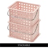 image:imageiDesign Small Shower Caddy with Handle Portable Shower Organizer for Dorm or Bathroom 3Pack Pink