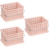 image:imageiDesign Small Shower Caddy with Handle Portable Shower Organizer for Dorm or Bathroom 3Pack Pink