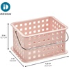 image:imageiDesign Small Shower Caddy with Handle Portable Shower Organizer for Dorm or Bathroom 3Pack Pink