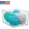 image:imageiDesign Small Stackable Plastic Storage Bin with Handles  Set of 2  Clear  Made in USAPack of 1