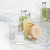 image:imageiDesign Small Stackable Plastic Storage Bin with Handles  Set of 2  Clear  Made in USAPack of 2