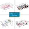 image:imageiDesign Stackable Battery Organizer Clear  Storage for AA AAA C and 9Volt Batteries