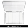 image:imageiDesign Stackable Battery Organizer Clear  Storage for AA AAA C and 9Volt Batteries