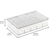 image:imageiDesign Stackable Battery Organizer Clear  Storage for AA AAA C and 9Volt Batteries
