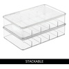 image:imageiDesign Stackable Battery Organizer Clear  Storage for AA AAA C and 9Volt Batteries