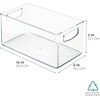 image:imageiDesign Stackable Clear Plastic Bin  Kitchen Organizers and Storage For Fridge and PantryNo Size Pack of 4