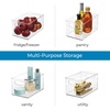 image:imageiDesign Stackable Clear Plastic Bin  Kitchen Organizers and Storage For Fridge and PantryNo Size Pack of 4
