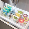 image:imageiDesign Stackable Clear Plastic Bin  Kitchen Organizers and Storage For Fridge and PantryNo Size Pack of 4