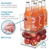 image:imageiDesign Stackable Clear Plastic Bin  Kitchen Organizers and Storage For Fridge and PantryNo Size Pack of 4