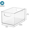 image:imageiDesign Stackable Clear Plastic Bin 4Pack  Kitchen Organizers and Storage For Fridge and Pantry