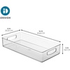 image:imageiDesign Stackable Clear Plastic Extra Long Pantry Organizers  Cabinet Storage Bins For KitchenPack of 1