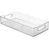 image:imageiDesign Stackable Clear Plastic Extra Long Pantry Organizers  Cabinet Storage Bins For KitchenPack of 1