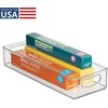 image:imageiDesign Stackable Clear Plastic Extra Long Pantry Organizers  Cabinet Storage Bins For KitchenPack of 1
