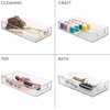 image:imageiDesign Stackable Clear Plastic Extra Long Pantry Organizers  Cabinet Storage Bins For KitchenPack of 1