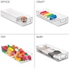 image:imageiDesign Stackable Clear Plastic Extra Long Pantry Organizers  Cabinet Storage Bins For KitchenPack of 2