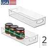 image:imageiDesign Stackable Clear Plastic Extra Long Pantry Organizers  Cabinet Storage Bins For KitchenPack of 2