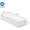 image:imageiDesign Stackable Clear Plastic Extra Long Pantry Organizers  Cabinet Storage Bins For KitchenPack of 2