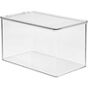 image:imageiDesign Stackable Clear Plastic Shoe Box with Lid  Storage Container For ClosetPack of 2
