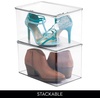 image:imageiDesign Stackable Clear Plastic Shoe Box with Lid  Storage Container For ClosetPack of 2