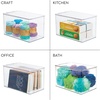 image:imageiDesign Stackable Clear Plastic Shoe Box with Lid  Storage Container For ClosetPack of 2