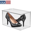 image:imageiDesign Stackable Clear Plastic Shoe Box with Lid  Storage Container For ClosetPack of 4
