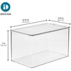 image:imageiDesign Stackable Clear Plastic Shoe Box with Lid  Storage Container For ClosetPack of 4