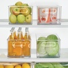 image:imageiDesign Stackable Fridge Bin Set of 2 Clear  Kitchen Storage Bin For Pantry Cabinets or FridgePack of 2